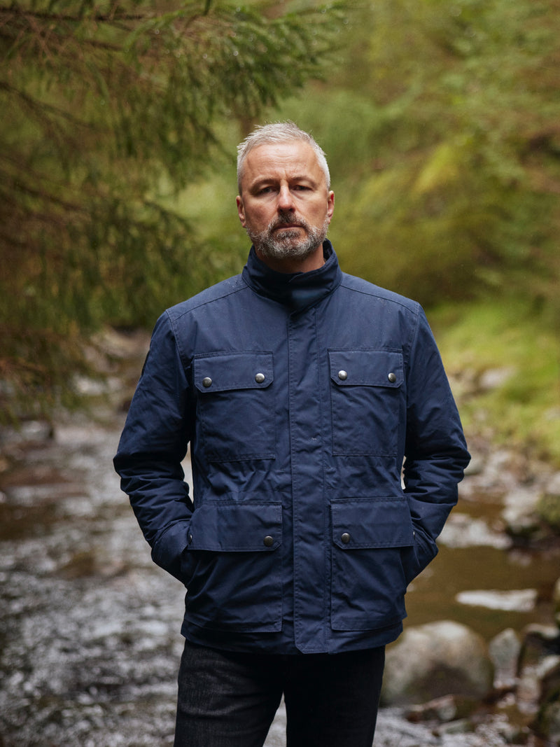 Waxed Quilted Field Jacket 2026 Classic Navy