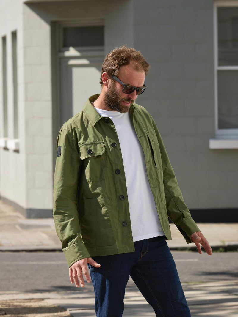 Waxed Lightweight Workers Jacket 2026 Moss Green