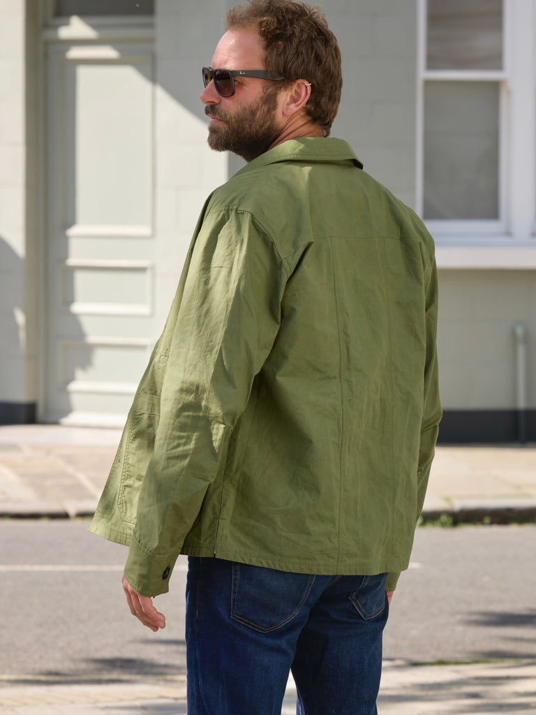 Waxed Lightweight Workers Jacket 2026 Moss Green