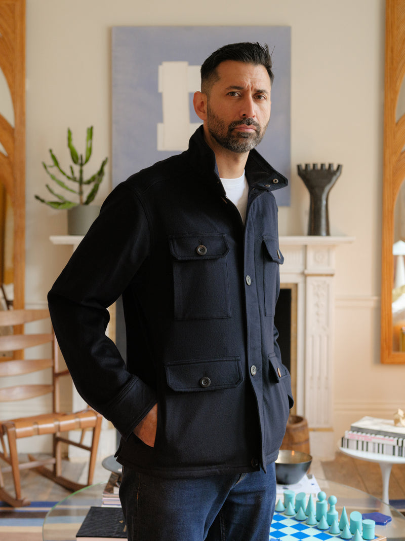 Cashmere Field Jacket 2026 Classic Navy
