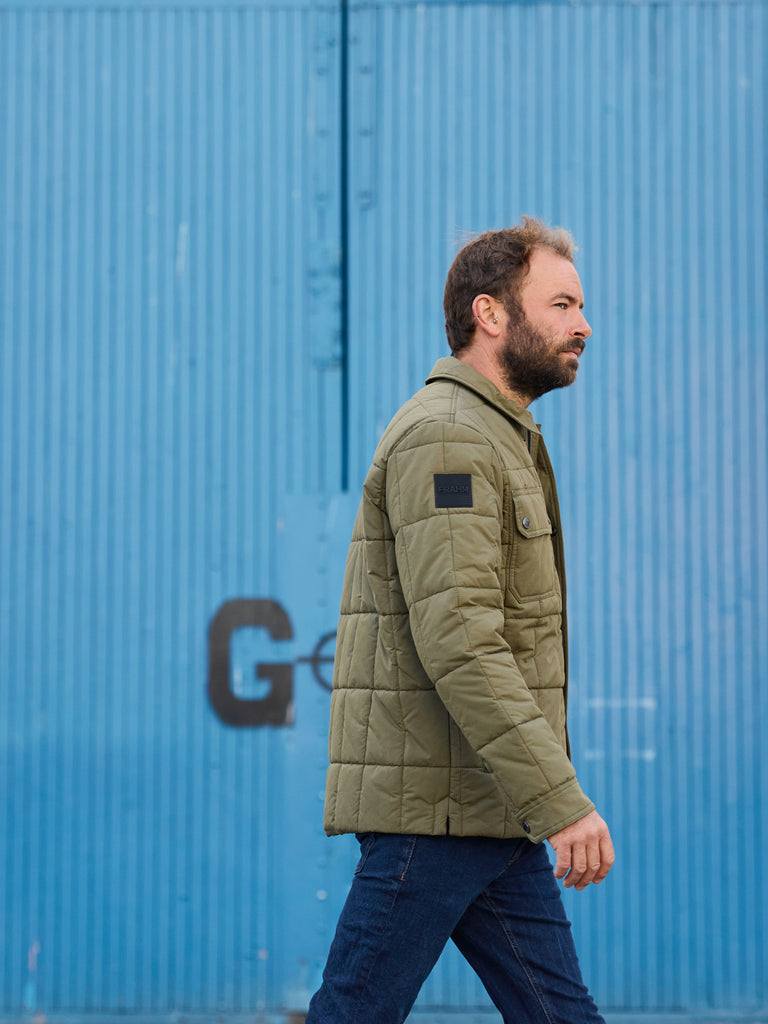 Quilted Winter Workers Jacket 2026 Olive Green