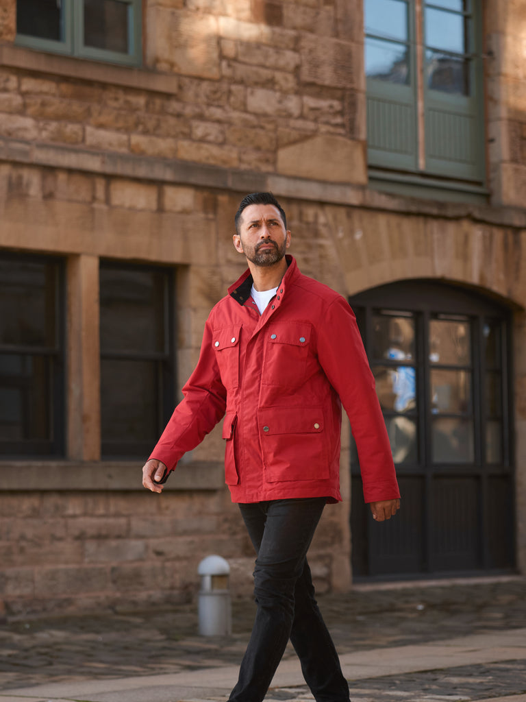 Waxed Quilted Field Jacket 2026 Classic Red