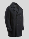 Pure Wool Quilted Peacoat 2026 Midnight Blue