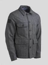 Merino Woodland Workers Jacket 2026 Grey Herringbone