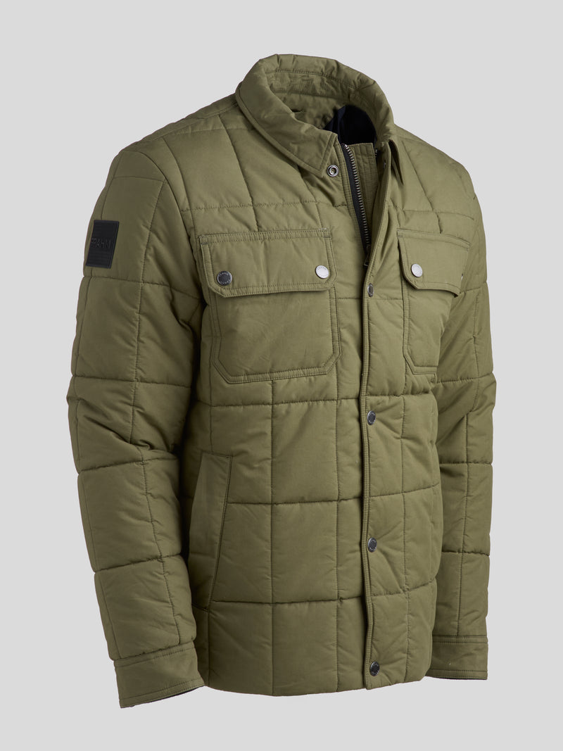 Quilted Winter Workers Jacket 2026 Olive Green