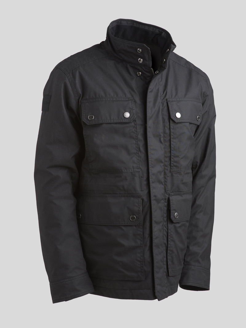 Waxed Quilted Field Jacket 2026 Black