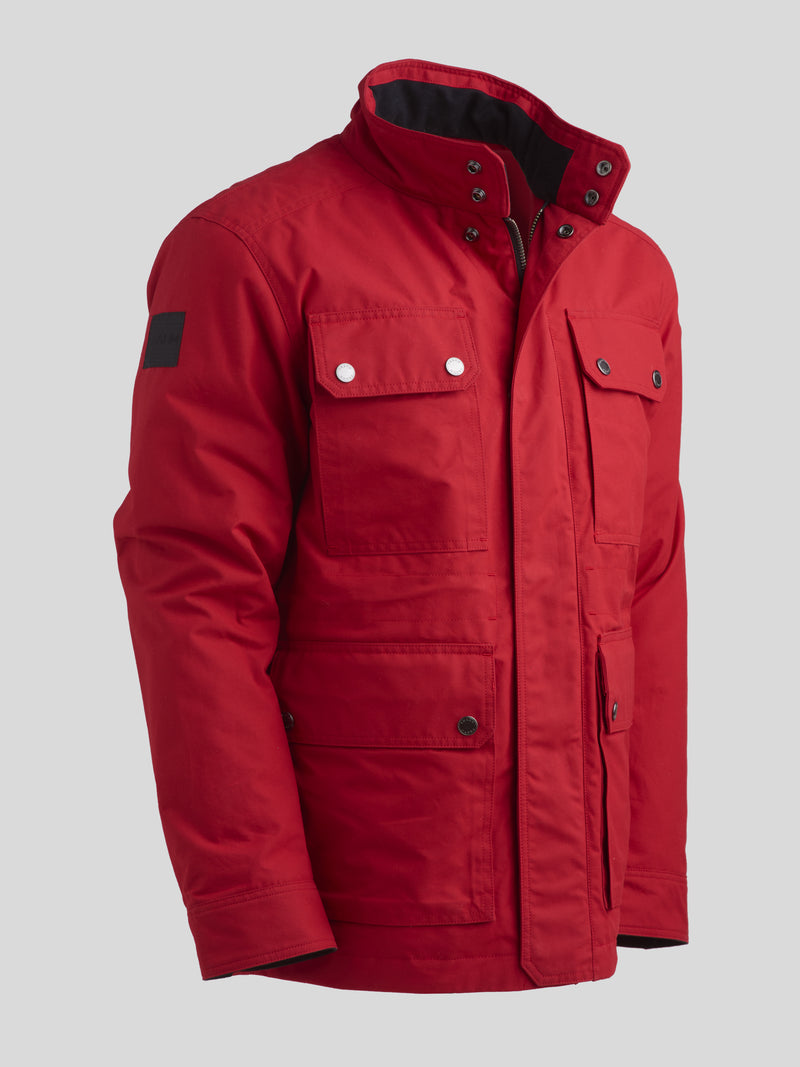 Waxed Quilted Field Jacket 2026 Classic Red
