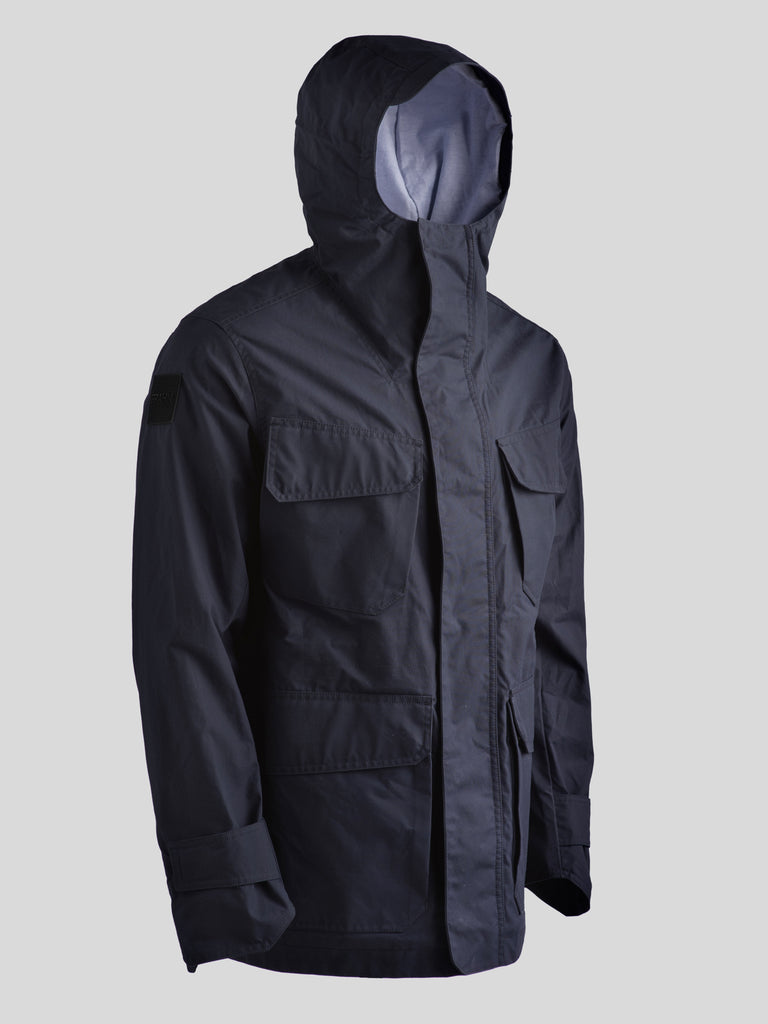 Waxed Hooded Field Coat 2026 Dark Blue