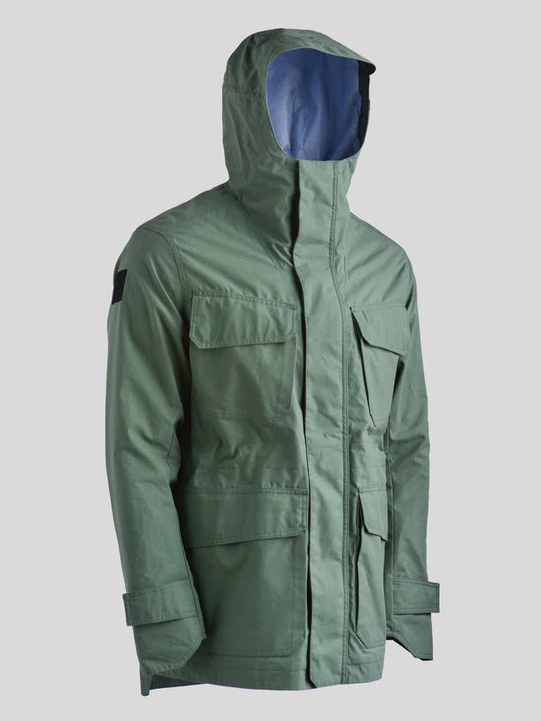 Waxed Hooded Field Coat 2026 Spearmint Green