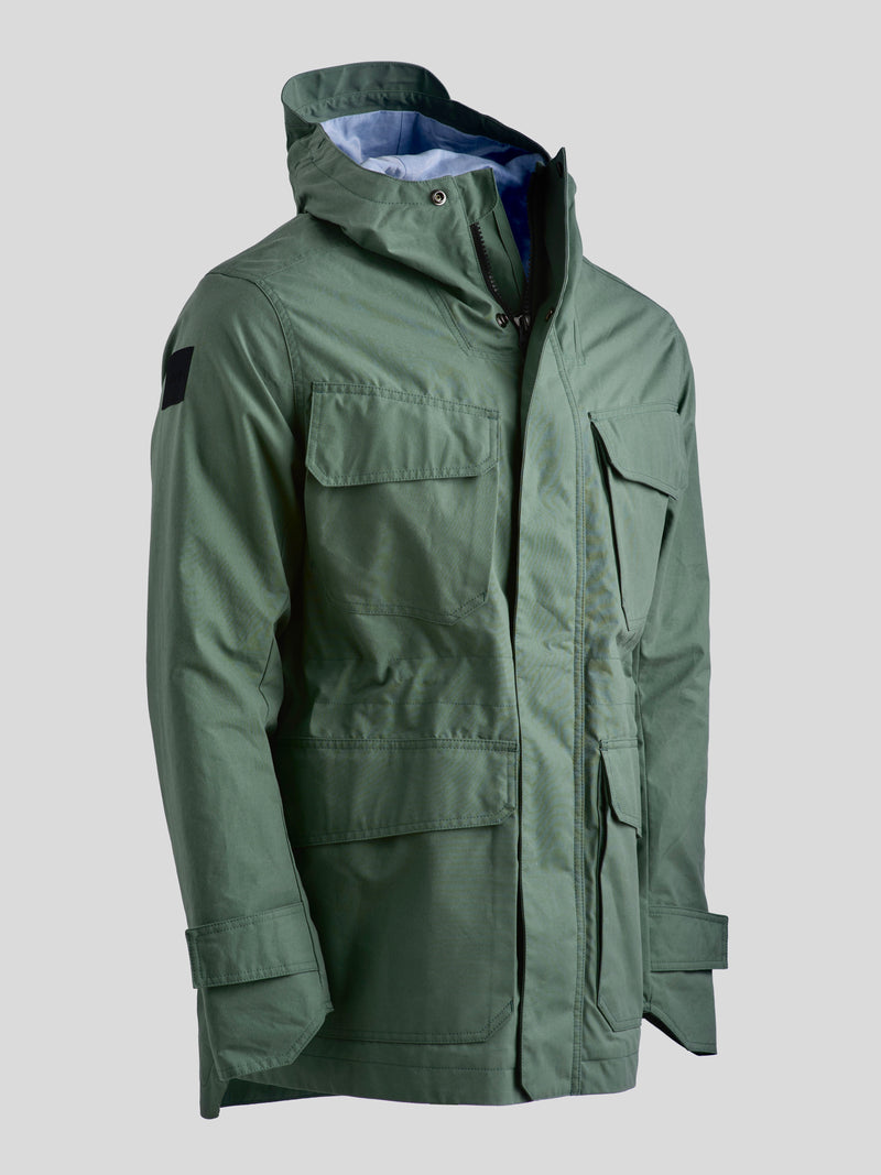 Waxed Hooded Field Coat 2026 Spearmint Green