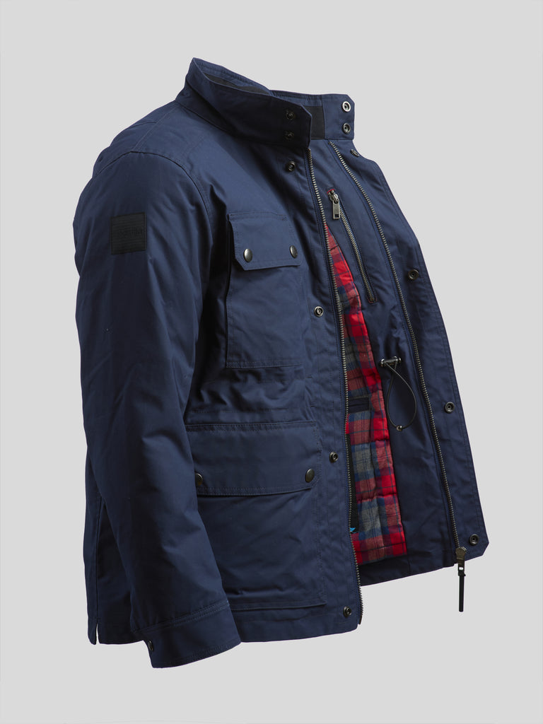 Waxed Quilted Field Jacket 2025 Dark Blue
