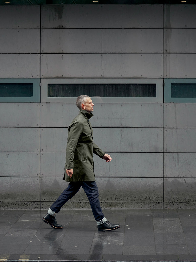 Waterproof Trench Coat Olive Green
