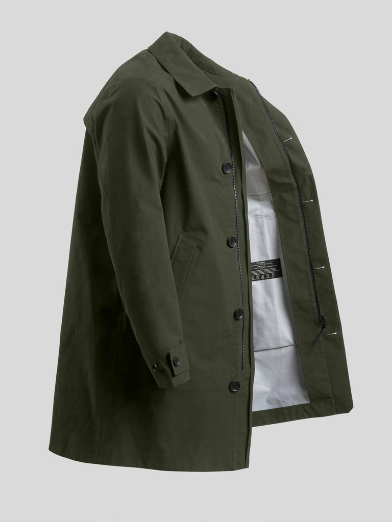 Waterproof Trench Coat Olive Green