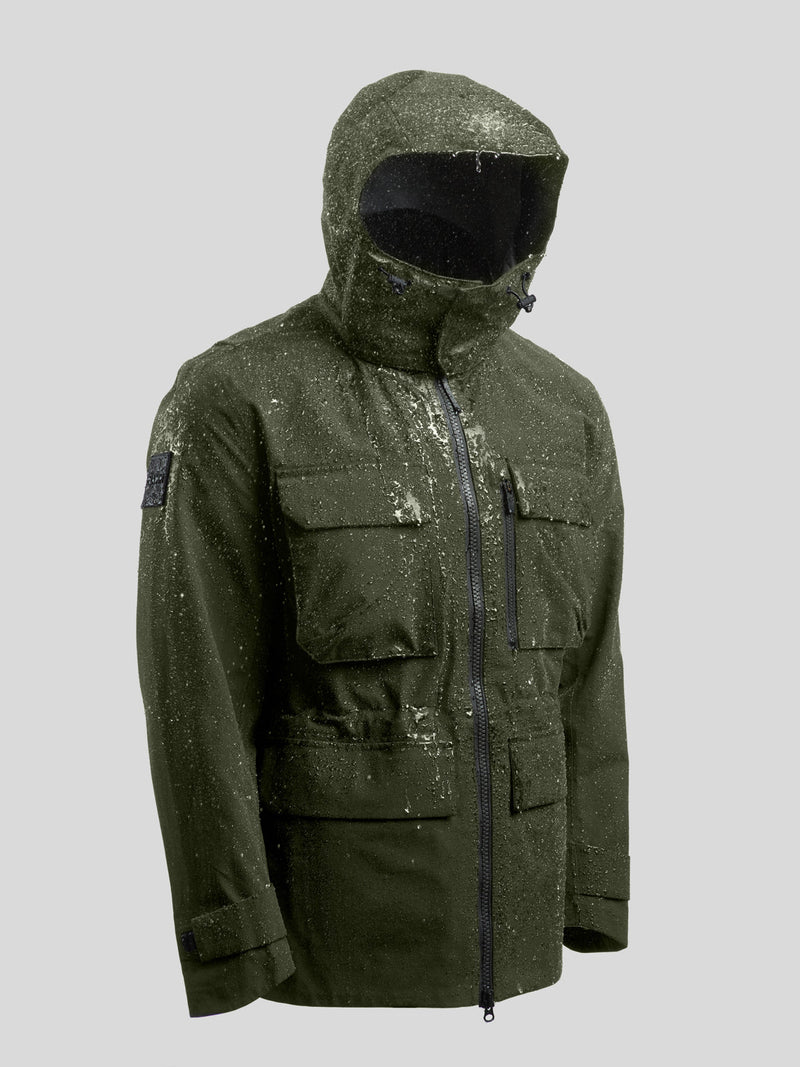 Waterproof Utility Field Jacket Olive Green