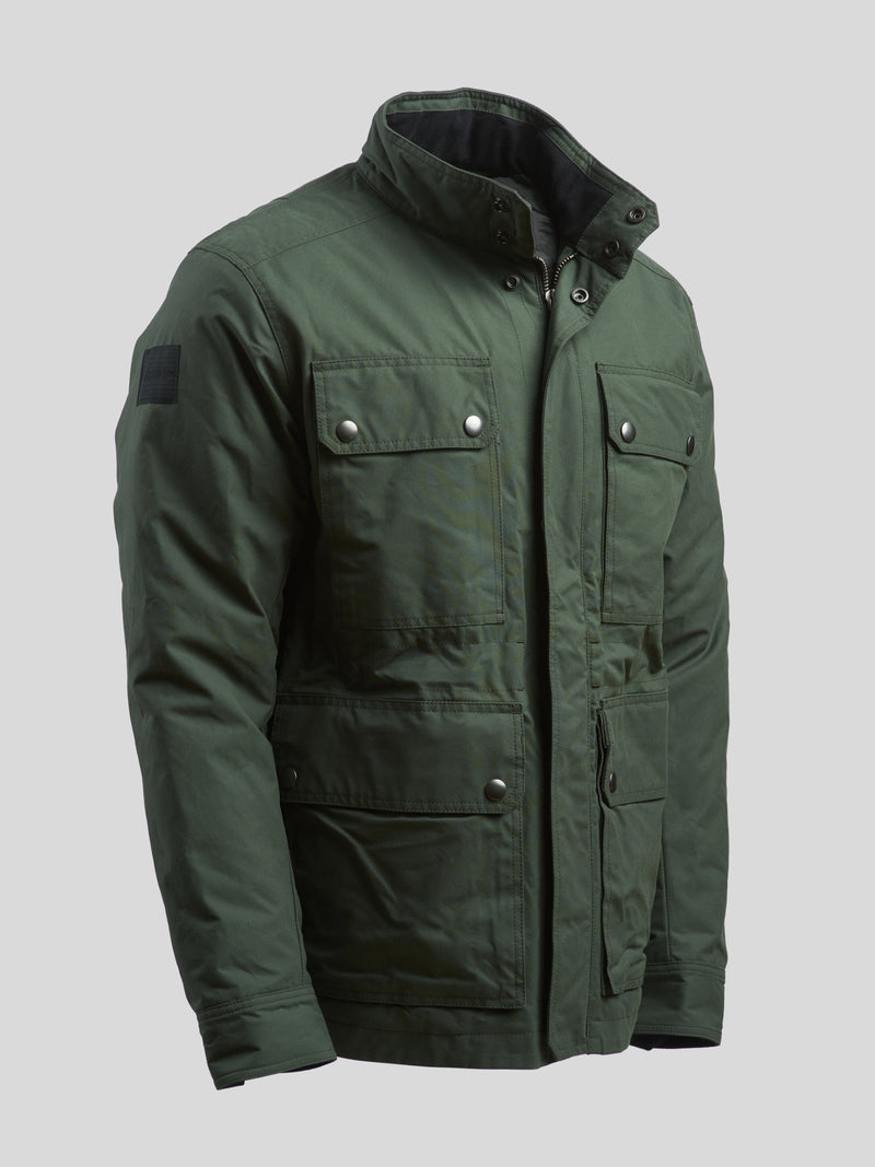 Waxed Quilted Field Jacket 2025 Forest Green