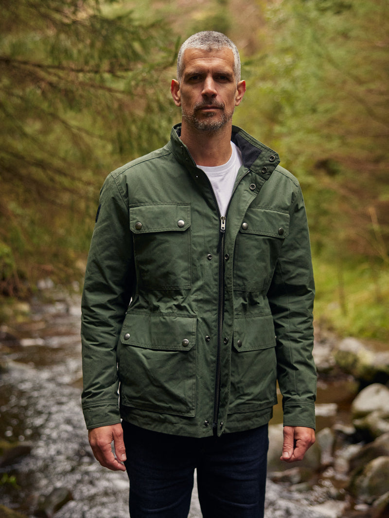 Waxed Quilted Field Jacket 2025 Forest Green