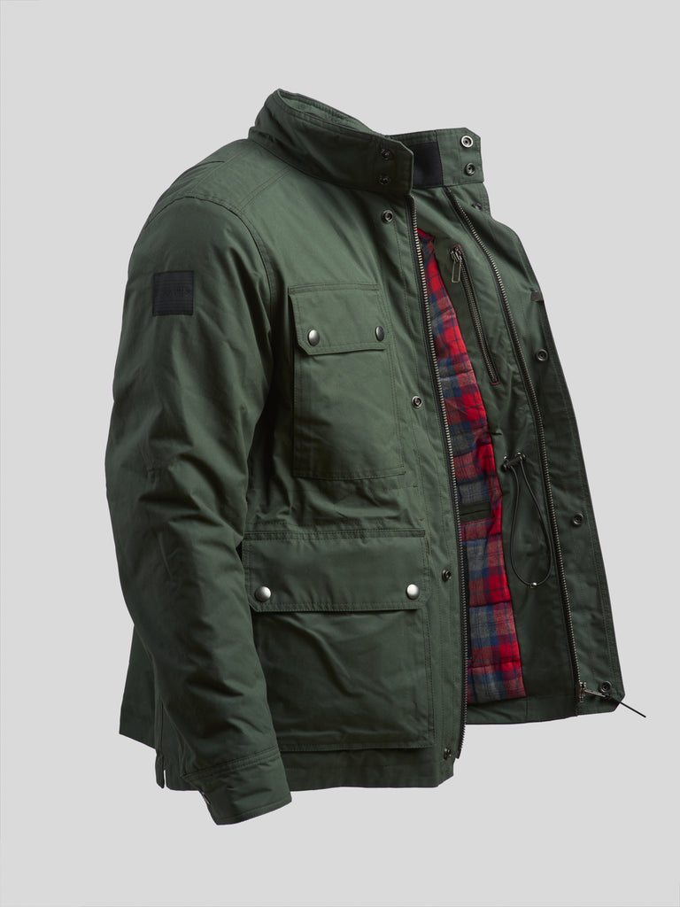 Waxed Quilted Field Jacket 2025 Forest Green