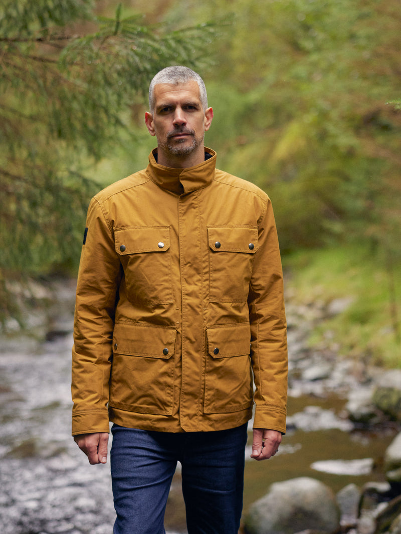 Waxed Quilted Field Jacket 2025 Honey Tan