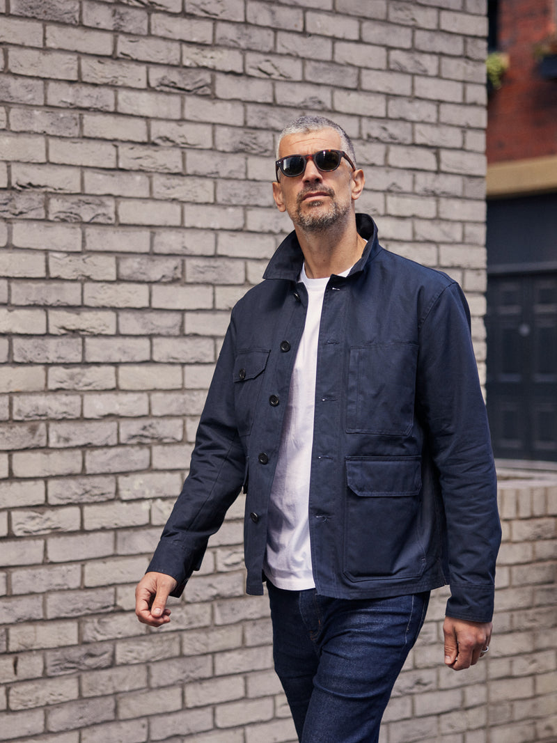 Waxed Woodland Workers Jacket 2025 Navy Blue